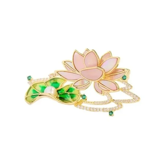 VQ Lotus Flower Brooch - Picture 6 of 7